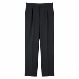 Toscano Mens Black 100% Wool Pleated Dress‎ Pants Made in Italy Size 36 NEW